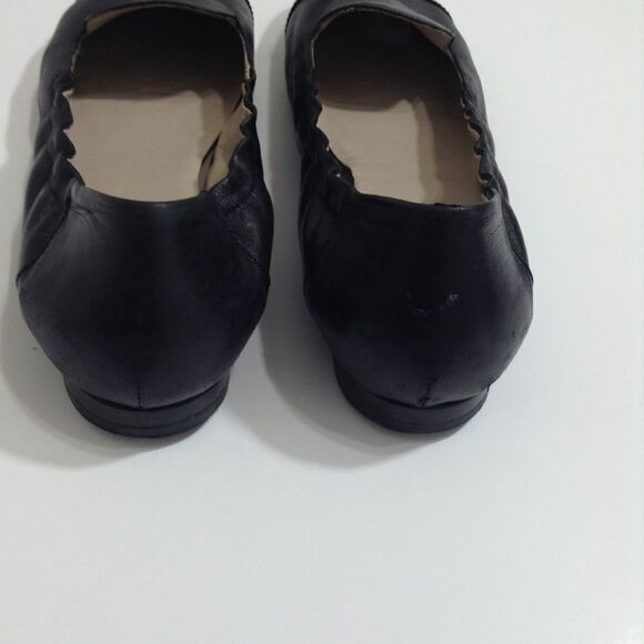 Attilio Giusti Leombruni Black Leather Loafer Round Toe Ballet Flat Size 41 - Picture 2 of 6